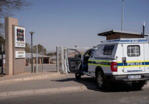 police van outside Pikitup Avalon Depot