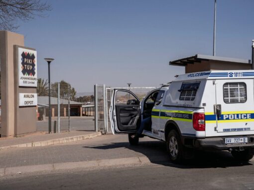 police van outside Pikitup Avalon Depot