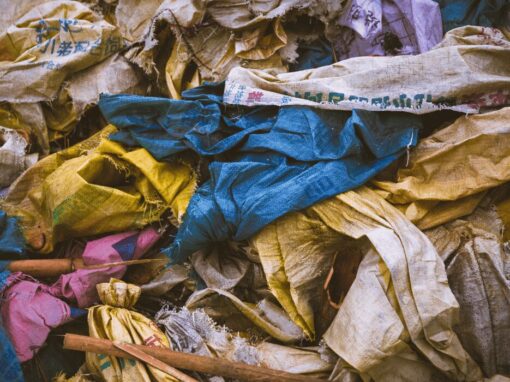 recycled clothing in a pile