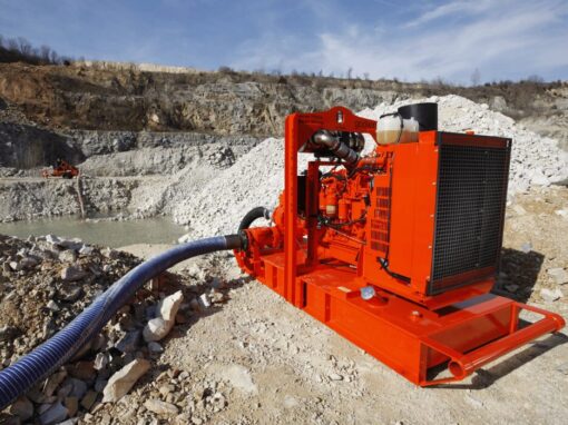 rented water equipment for the mine