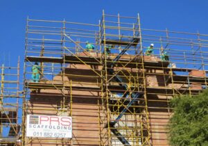 PRS Scaffolding on a building site