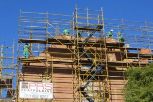 PRS Scaffolding on a building site