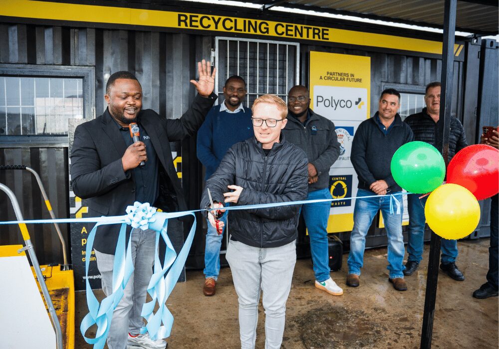 Polyco PRO NPC and uMngeni Local Municipality cutting opening ribbon