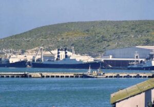 Trawlers in Saldanha Bay harbour