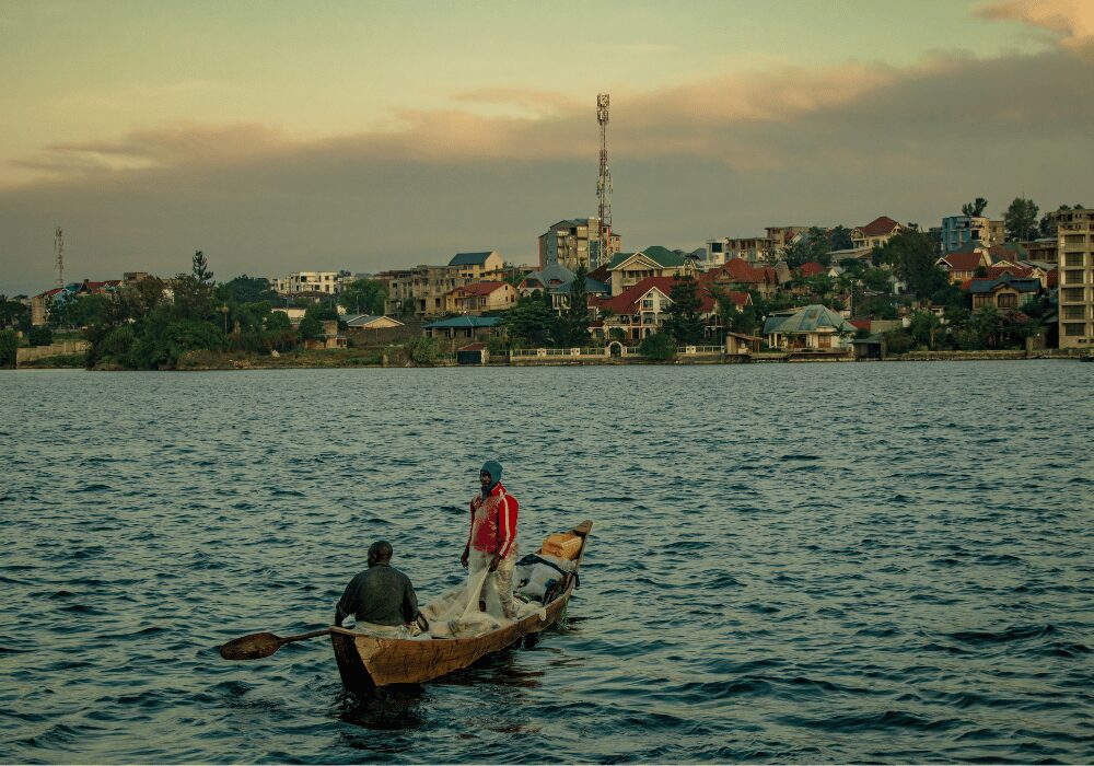 boat offshore at the Democratic republic of Congo