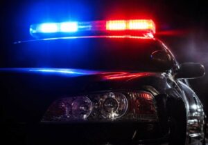 emergency light on police car