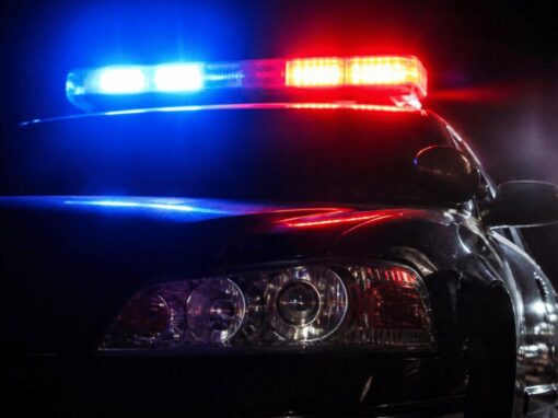 emergency light on police car