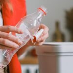 recycling plastic bottle by removing the label