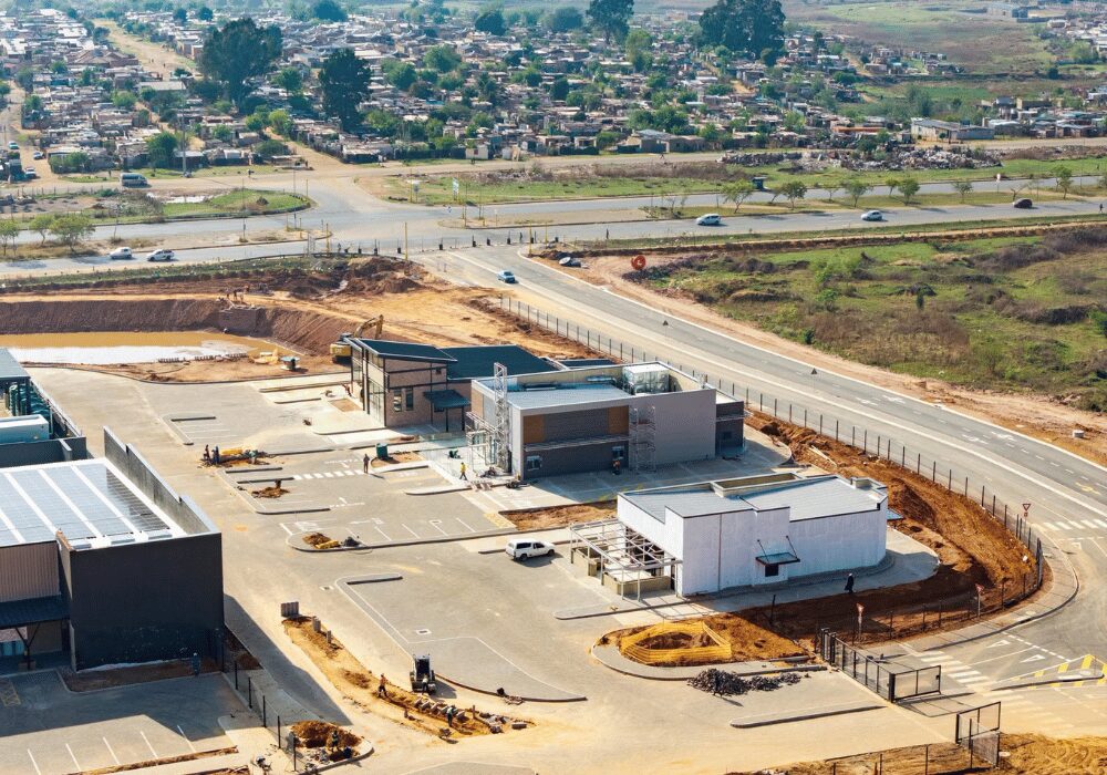 Leratong City Mall side view from above