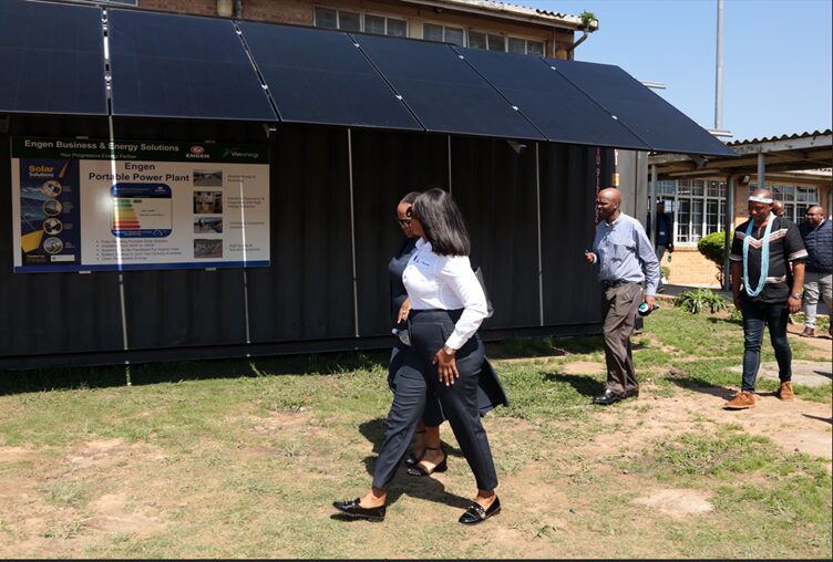 The handover forms part of Engen's ongoing investment in renewable energy solutions for schools