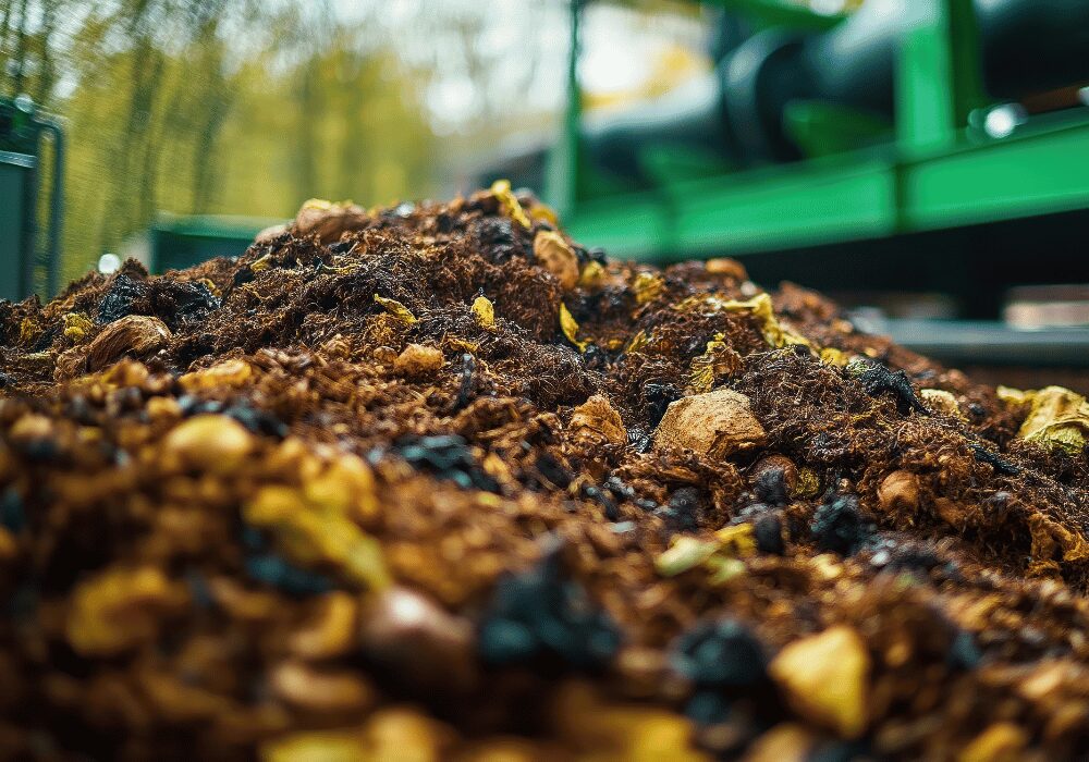 biodegradable waste in a pile