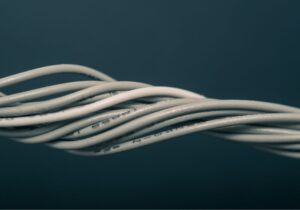 electrical cable infront of dark grey background
