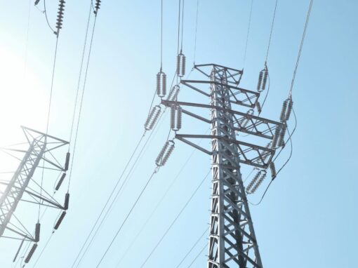 electricity powerlines from below
