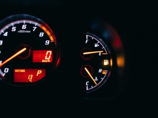 fuel gauge to empty on a car