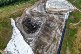 geomembranes covering excavated land