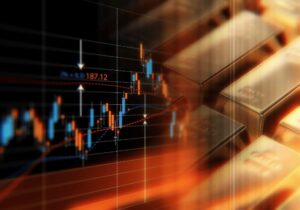 gold commodity with a data graph
