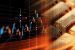 gold commodity with a data graph