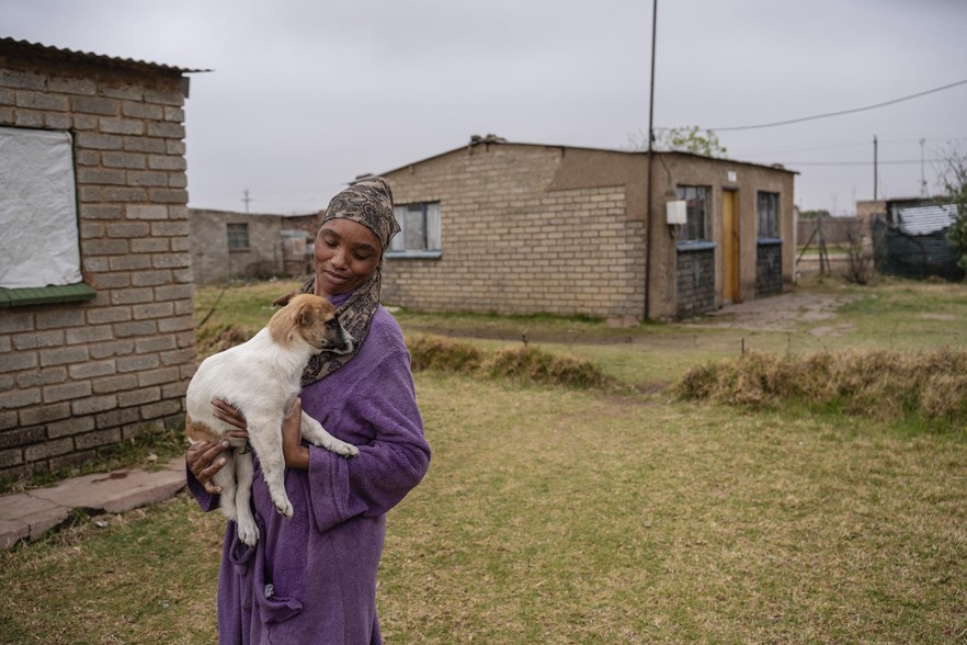 Elisa Ditselanyane lives in one of the poorly built RDP homes in the township of Agisanang near Sannieshof.