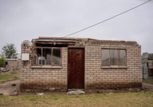 poorly built RDP home had its roof blown off during high winds in the township of Agisanang North West province