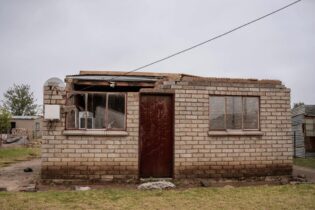 poorly built RDP home had its roof blown off during high winds in the township of Agisanang North West province