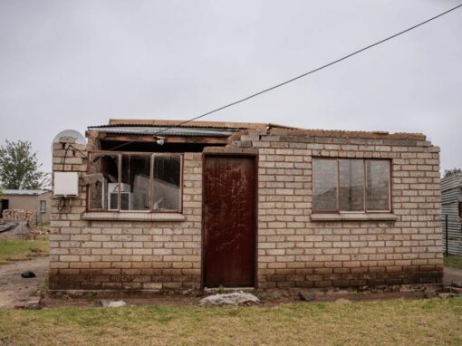 poorly built RDP home had its roof blown off during high winds in the township of Agisanang North West province