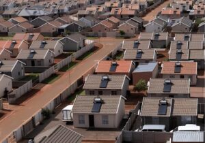 rows of houses for the south african Human Settlements
