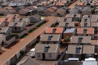 rows of houses for the south african Human Settlements