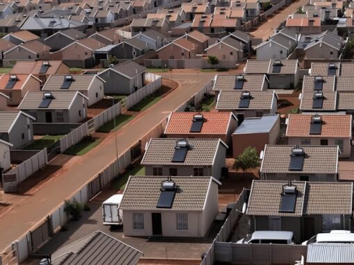 rows of houses for the south african Human Settlements