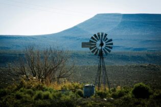 water pump on a farm during a drought
